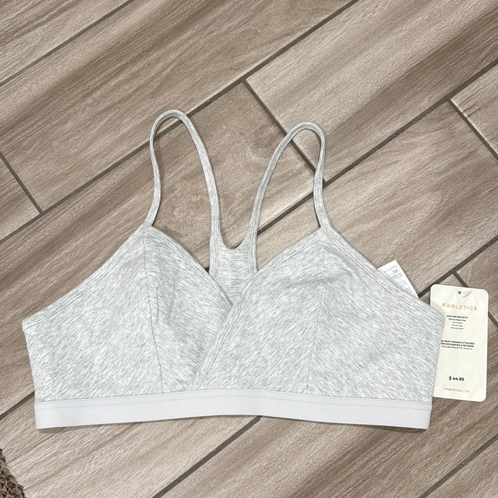Fabletics Light Gray bralette.